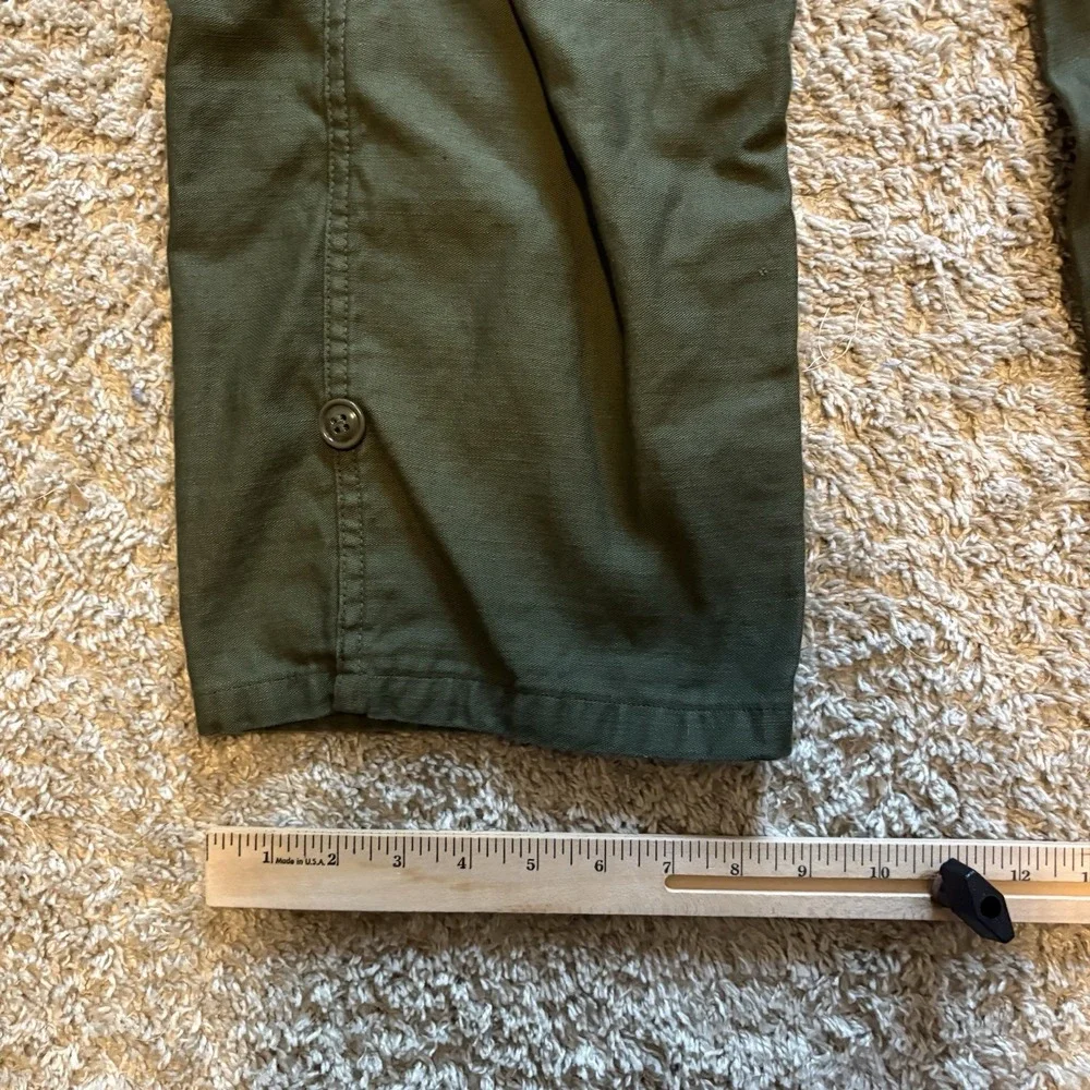 US Military Army OD Green 100% Cotton Sateen Coveralls Size Small 1982